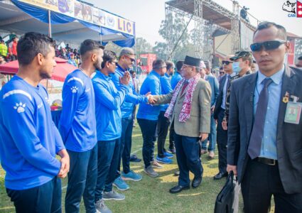 नेपाली क्रिकेट टोलीलाई प्रधानमन्त्री प्रचण्डले दिए बधाई