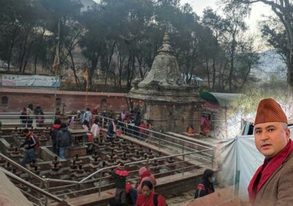 लेलेस्थित तिलेश्वरको सरस्वती कुण्डमा लाग्ने मेलाको तयारी पुरा