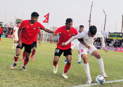 त्रिभुवन आर्मी क्लब छैंटौं झापा गोल्डकपको सेमिफाईनलमा