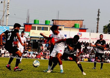 झापा ११ लाई हराउँदै चर्च ब्वाइज युनाइटेड झापा गोल्डकपको फाइनलमा प्रवेश