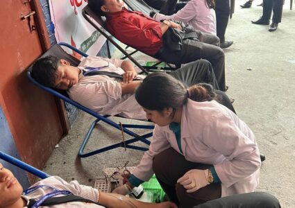 ब्राइट फ्युचर कलेजको आयोजनामा रक्तदान कार्यक्रम सम्पन्न