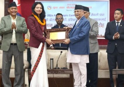 सरकारद्वारा ६५ लाखसहित पदक विजेता पलेसालाई सम्मान