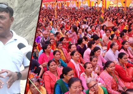 वडा अध्यक्ष सुकबहादुर लामाद्धारा महायज्ञमा ४ लाख बराबरको निमार्ण सामाग्री दान दिने घोषणा ।