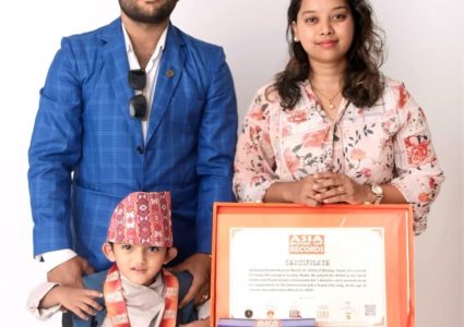 नेपाली बालक अक्षतराज पौडेलको नाममा सबैभन्दा कम उमेरमा मादल बजाउने…