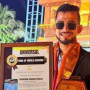 नेपाली युवा उद्यमी परशुराम चौहान ‘प्रलाद’लाई अन्तर्राष्ट्रिय ‘Universal Book of World Records’ सम्मान